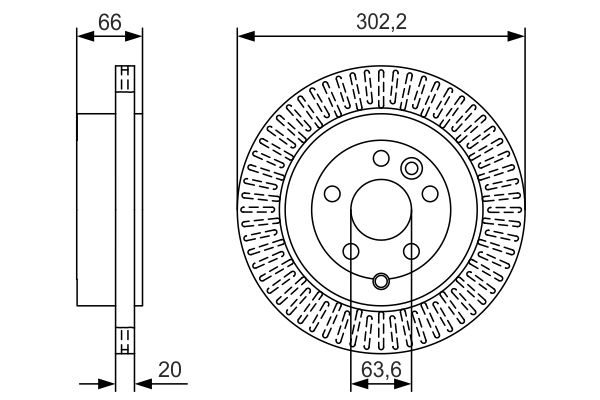 0 986 479 U44 BOSCH féktárcsa