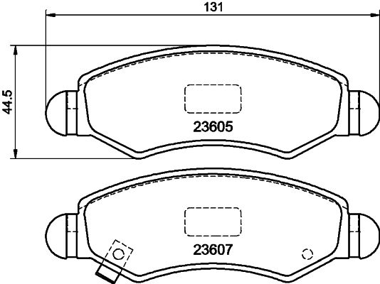 Комплект тормозных колодок, дисковый тормоз 8DB 355 011-691