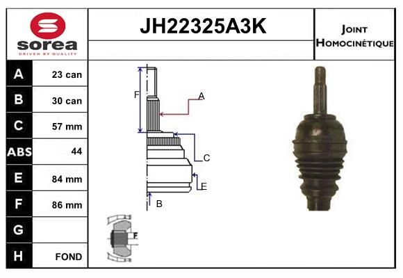 KIT CV JOINT AVEC KR083 - RENAULT