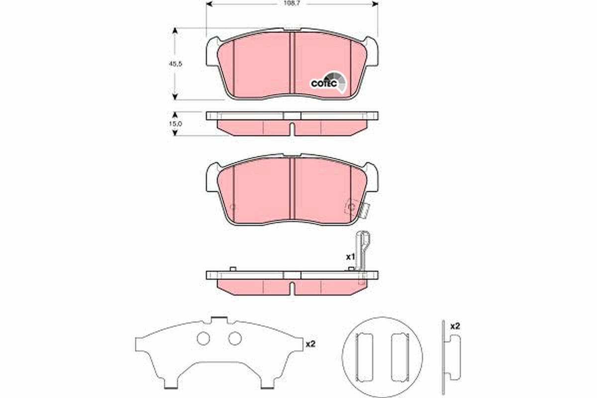 Brake Pad Set, disc brake GDB3276