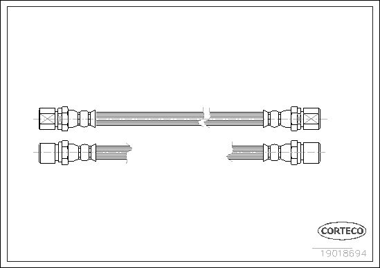 FLEXIBLE DE FREIN BEDFORD-OPEL-V  0705