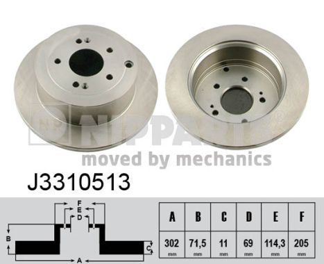 J3310513 NIPPARTS féktárcsa