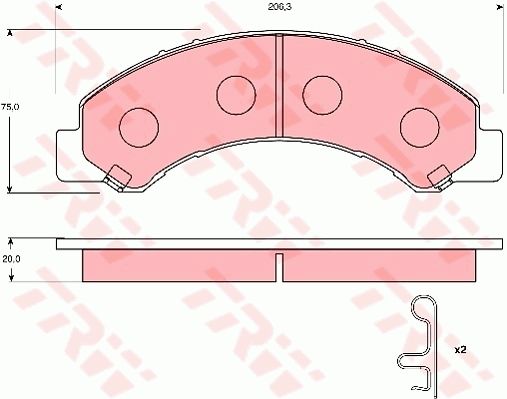 TRW BRAKE PAD SET, DISC BRAKE - TecDoc Only