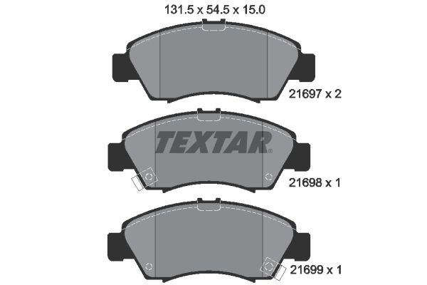 2169701 TEXTAR fékbetétkészlet, tárcsafék