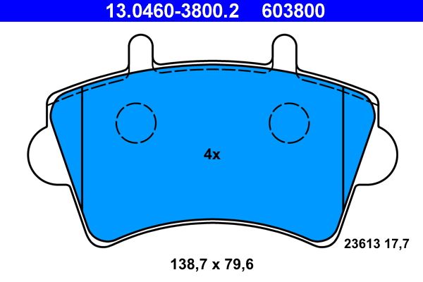 Brake Pad Set, disc brake 13.0460-3800.2