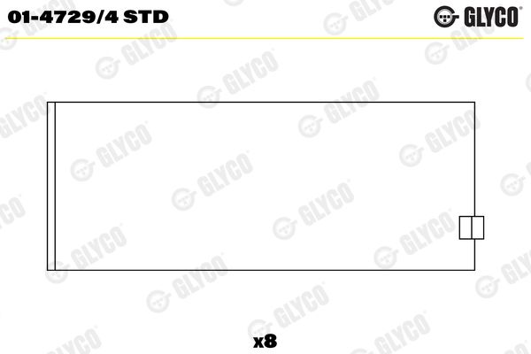 GLYCO 01-4729/4 STD Connecting Rod Bearing