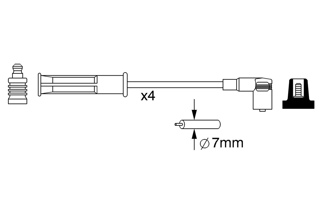 0 986 357 048 BOSCH gyújtókábelkészlet
