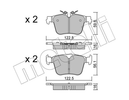 Brake Pad Set, disc brake 22-1329-0