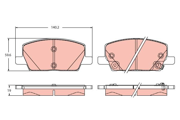 Brake Pad Set, disc brake GDB2407