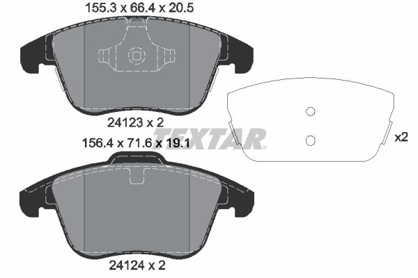 Brake Pad Set, disc brake 2412305