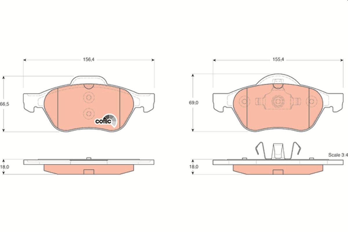 Brake Pad Set, disc brake GDB1540