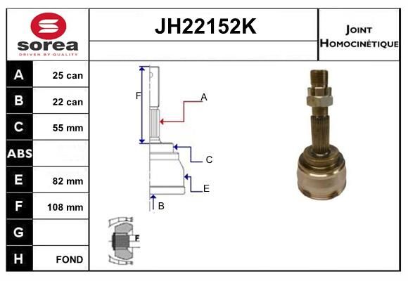 KIT CV JOINT AVEC KR006 - SUNNY