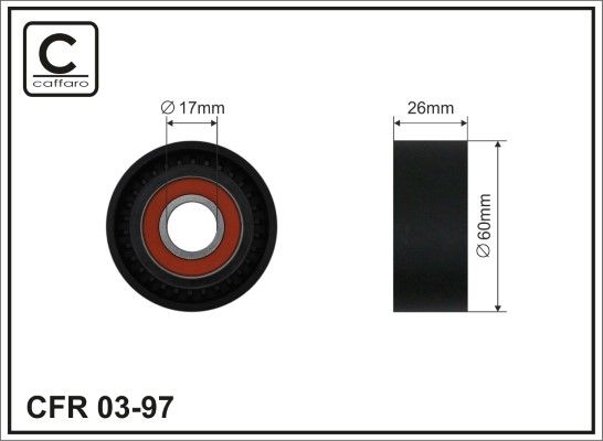 Tensioner Pulley, V-ribbed belt 03-97