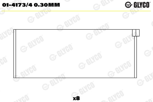 GLYCO 01-4173/4 0.30mm Connecting Rod Bearing
