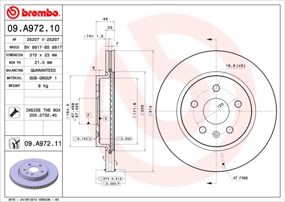 Brake Disc 09.A972.11