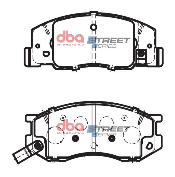 DBA SS STREET SERIES BRAKE PADS [ Toyota 1994-2014 F ] - TecDoc Only