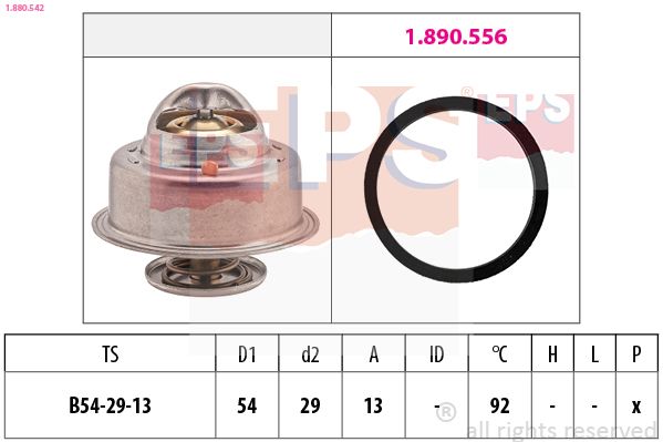 1.880.542 EPS Made in Italy - OE Equivalent termosztát, hűtőfolyadék