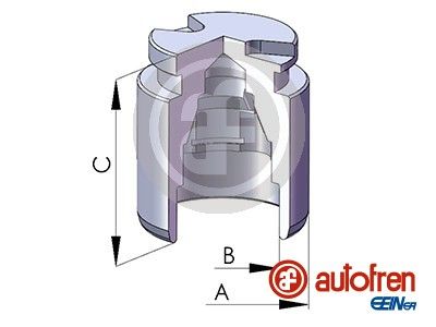 Piston, brake caliper D025115