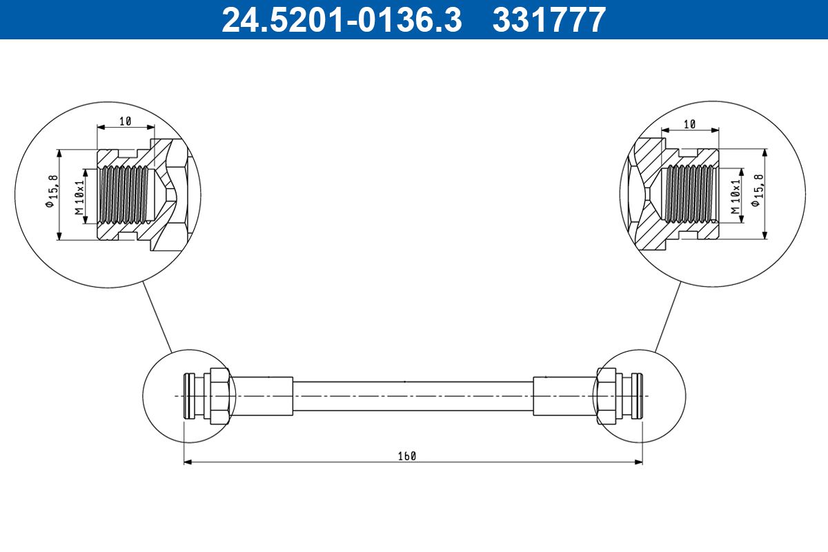 Brake Hose 24.5201-0136.3