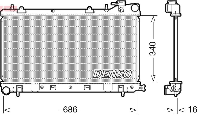 Radiator, engine cooling DRM36017