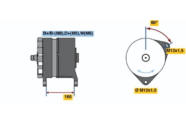 Alternator 0 986 039 530