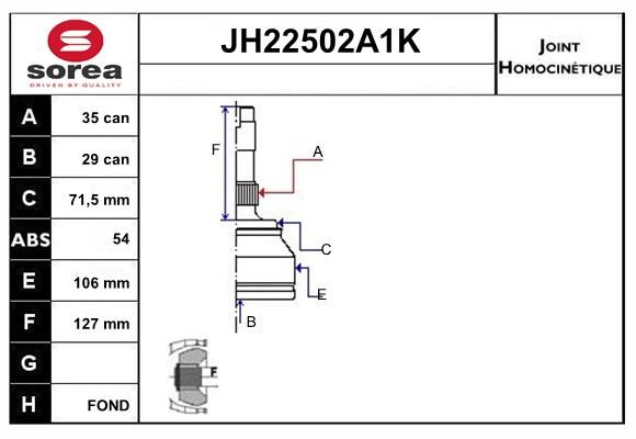 KIT CV JOINT AVEC KR183 - PSA