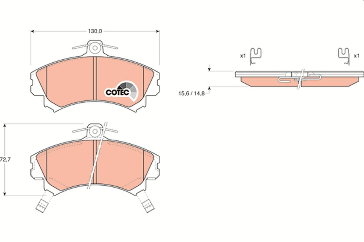 Brake Pad Set, disc brake GDB1198