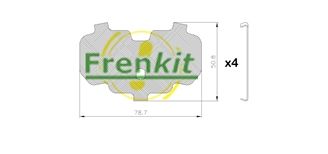 940044 FRENKIT Csikorgásgátló fólia, fékbetét (hordozó hátoldala)
