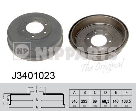J3401023 NIPPARTS fékdob
