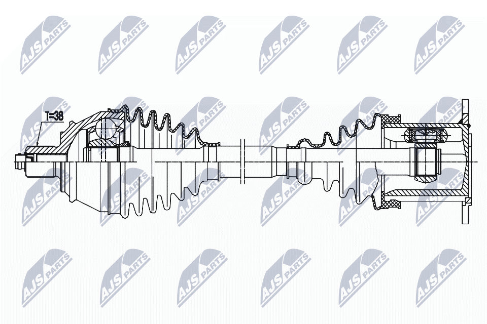 NTY NPW-AU-034 Antriebswelle