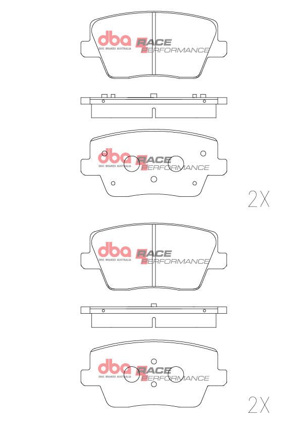 DBA RACE BRAKE PADS [ HYUNDAI I30N / VELOSTER 2018  - ON R ] - TecDoc Only