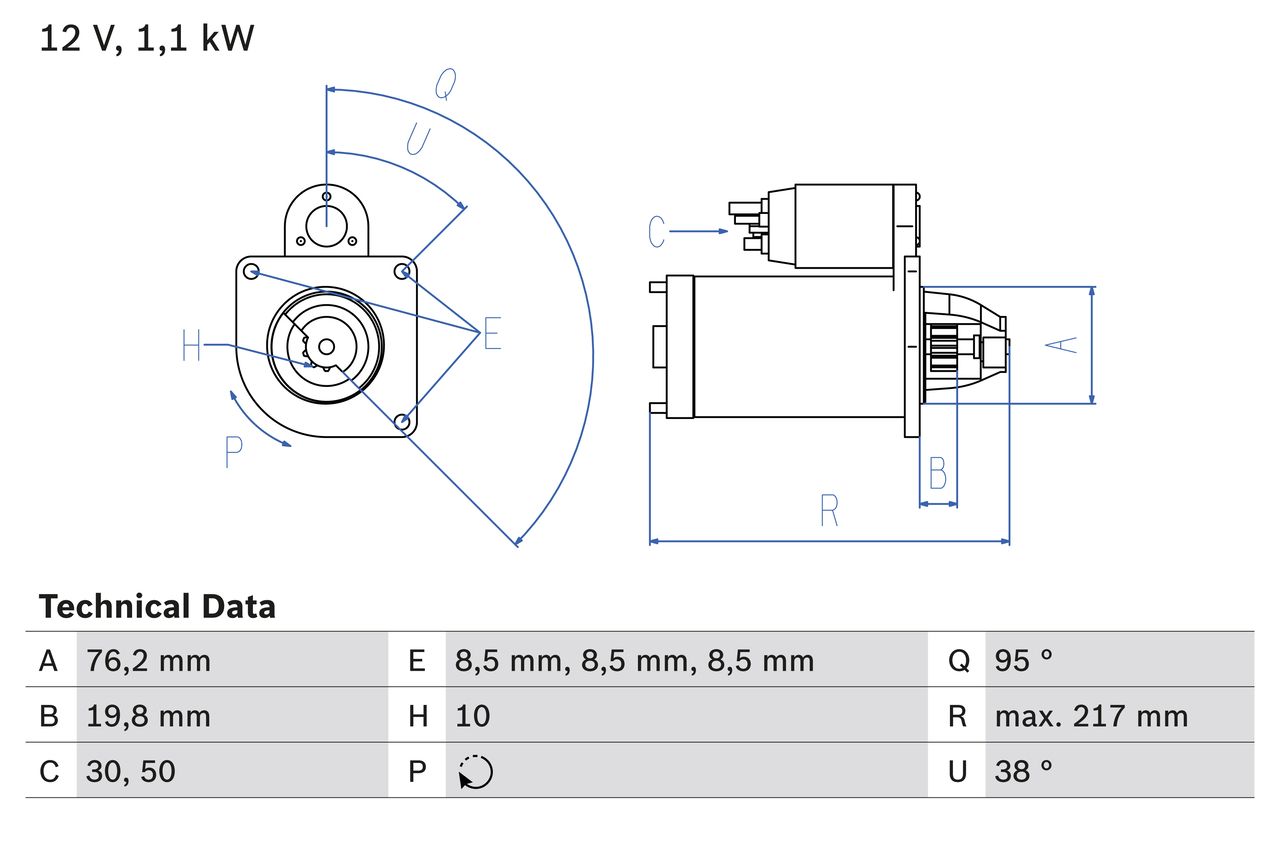 BOSCH 0 986 029 150 Starter