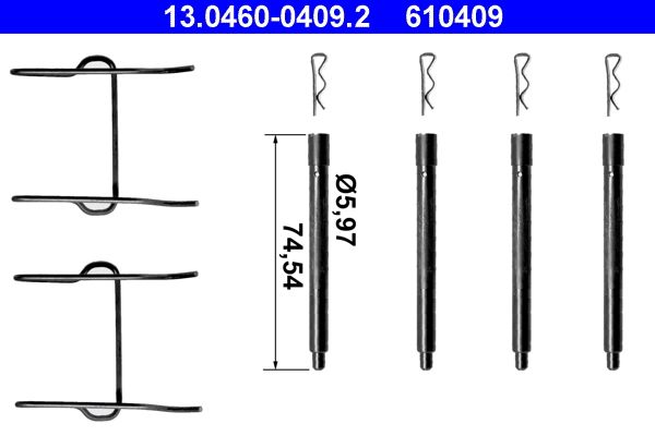 Accessory Kit, disc brake pad 13.0460-0409.2