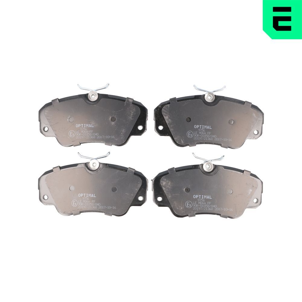 OPTIMAL BP-09756 - Bremsbelagsatz, Scheibenbremse