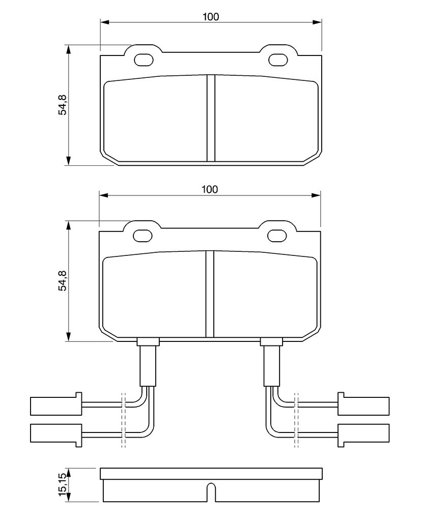 Bremsbelagsatz, Scheibenbremse