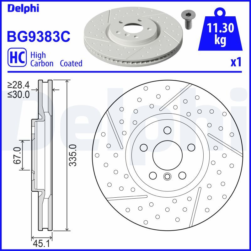 BG9383C DELPHI féktárcsa