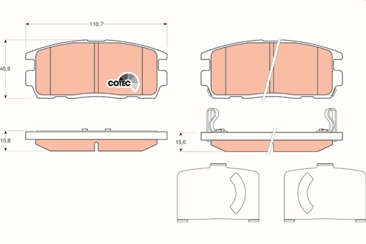 Brake Pad Set, disc brake GDB1716