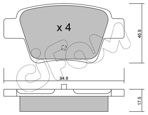 Brake Pad Set, disc brake 822-639-0