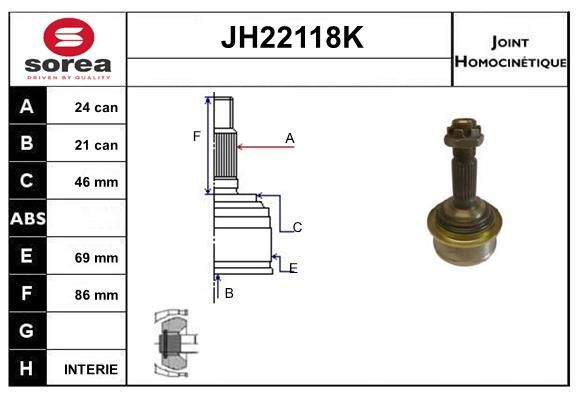 KIT CV JOINT AVEC KR - CHARADE