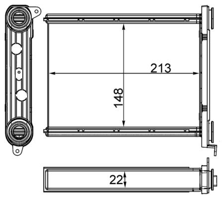 Heat Exchanger, interior heating AH 259 000S