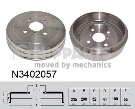 N3402057 NIPPARTS fékdob