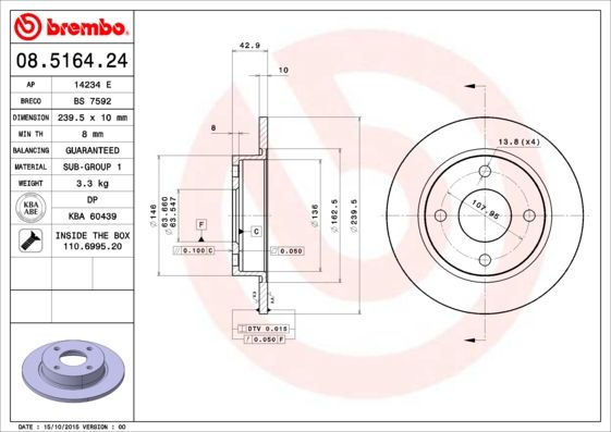 Brake Disc 08.5164.24