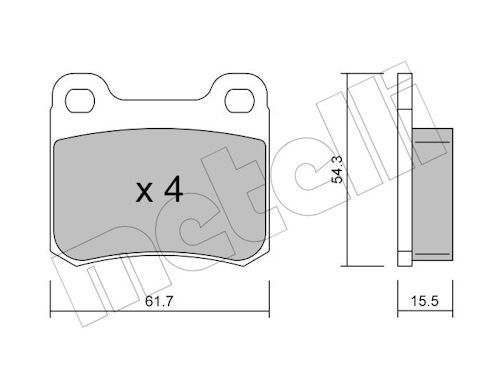 METELLI 22-0092-1 - Bremsbelagsatz, Scheibenbremse