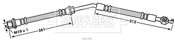 BBH7891 BORG & BECK fékcső