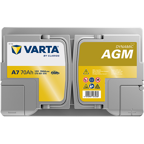 VARTA Dynamic AGM A7 | 12V 70Ah 760A | Start-Stopp Autobatterie VARTA Dynamic AGM A7 | 12V 70Ah 760A | Start-Stopp Autobatterie