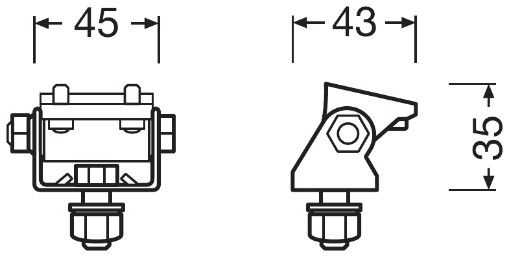 Halter, Arbeitsscheinwerfer