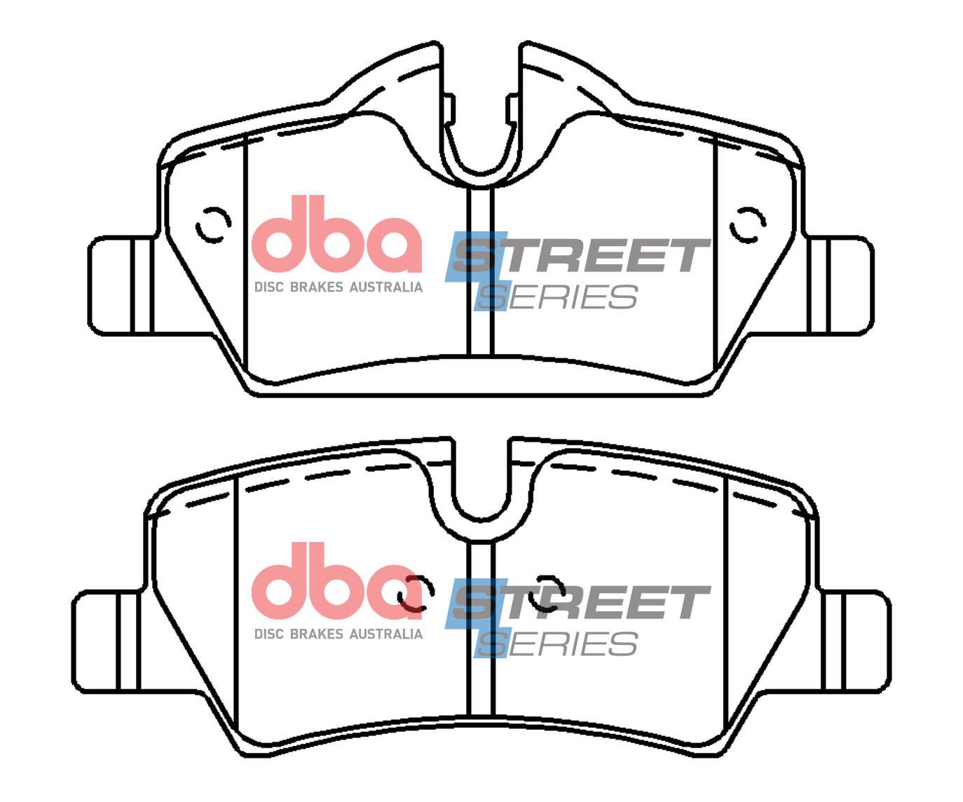 DBA SS STREET SERIES BRAKE PADS [Mini Clubman - on R](suits wear sensor DBAWS1070 ) - TecDoc Only