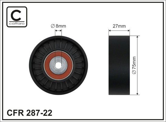 Tensioner Pulley, V-ribbed belt 287-22