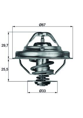 Thermostat, coolant TX 38 88D