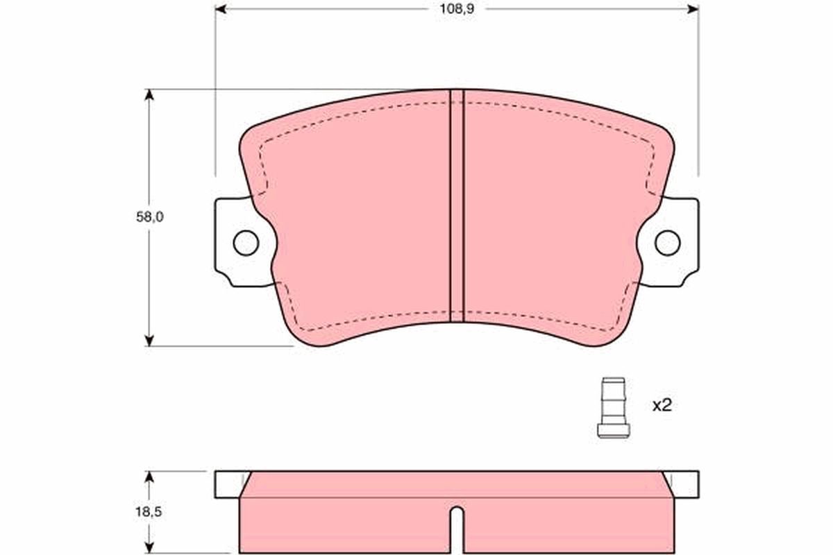 Brake Pad Set, disc brake GDB243